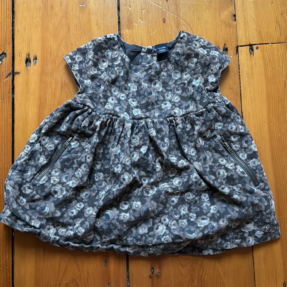 Gap Corduroy Floral Dress 12-18 month